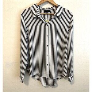 Metaphor Womans Striped Button Down Top Size XL Career Retro Capsule NWT